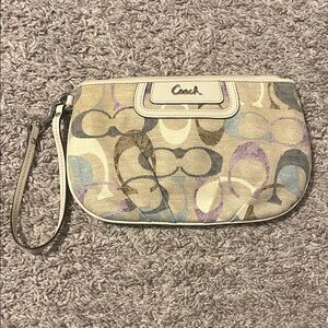 Coach Signature Multicolor Wristlet